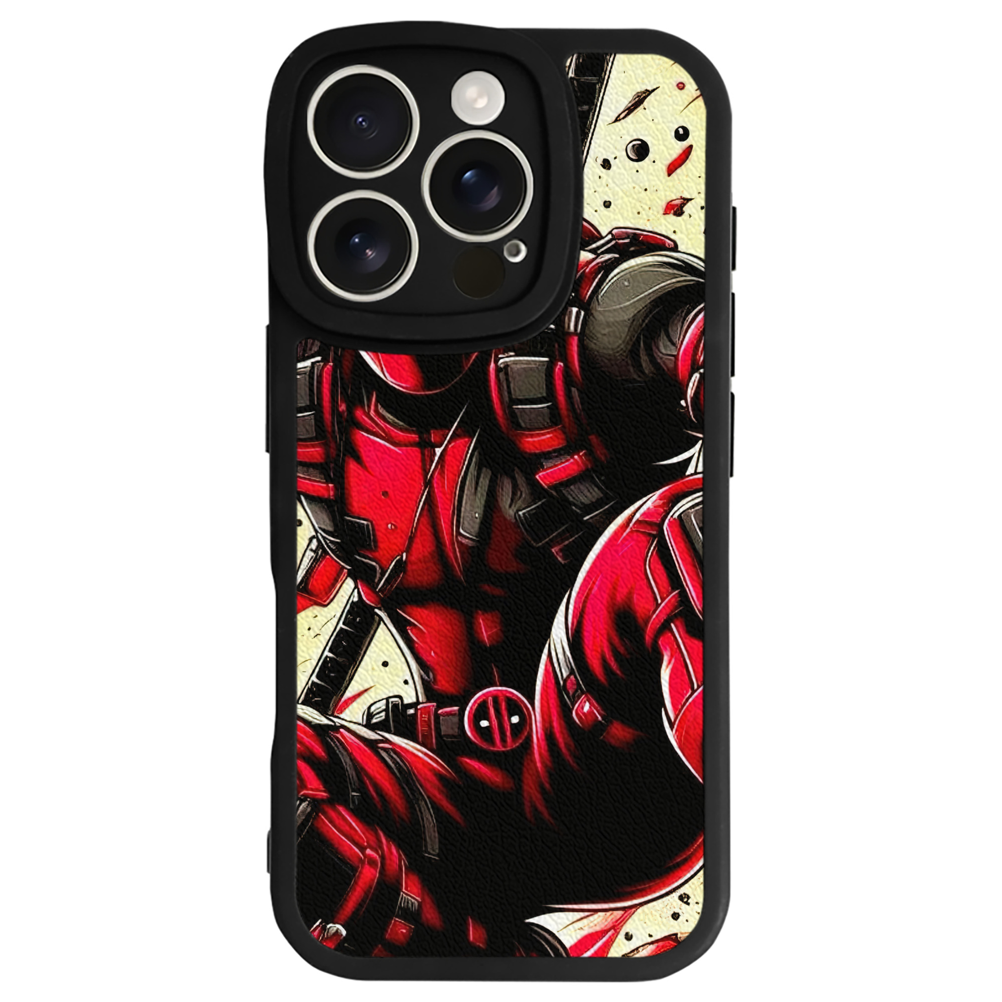 （画像用） Deadpool デッドプール 【iPhone 16シリーズ対応】シリコンスマホケース（レザー調） 材質：シリコン